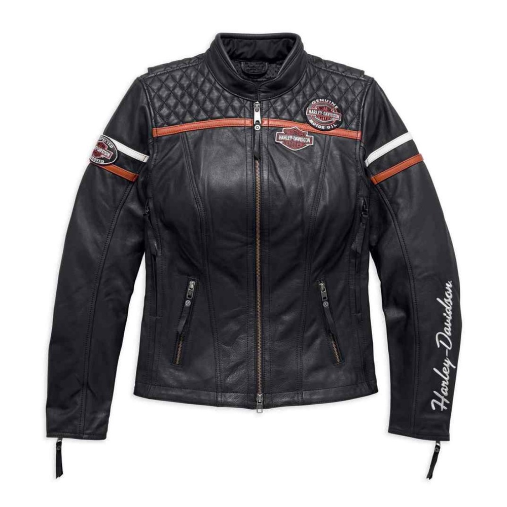 Harley-Davidson Women's Miss Enthusiast Triple Vent Leather Jacket - NWT